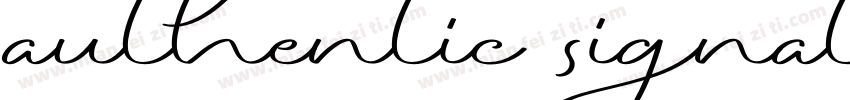 authentic signature字体转换